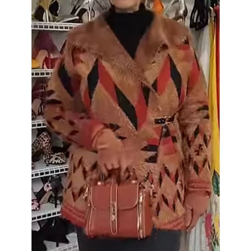 BlackโRivet Buckle Cardigan Sweater Aztec Brown Size XL
